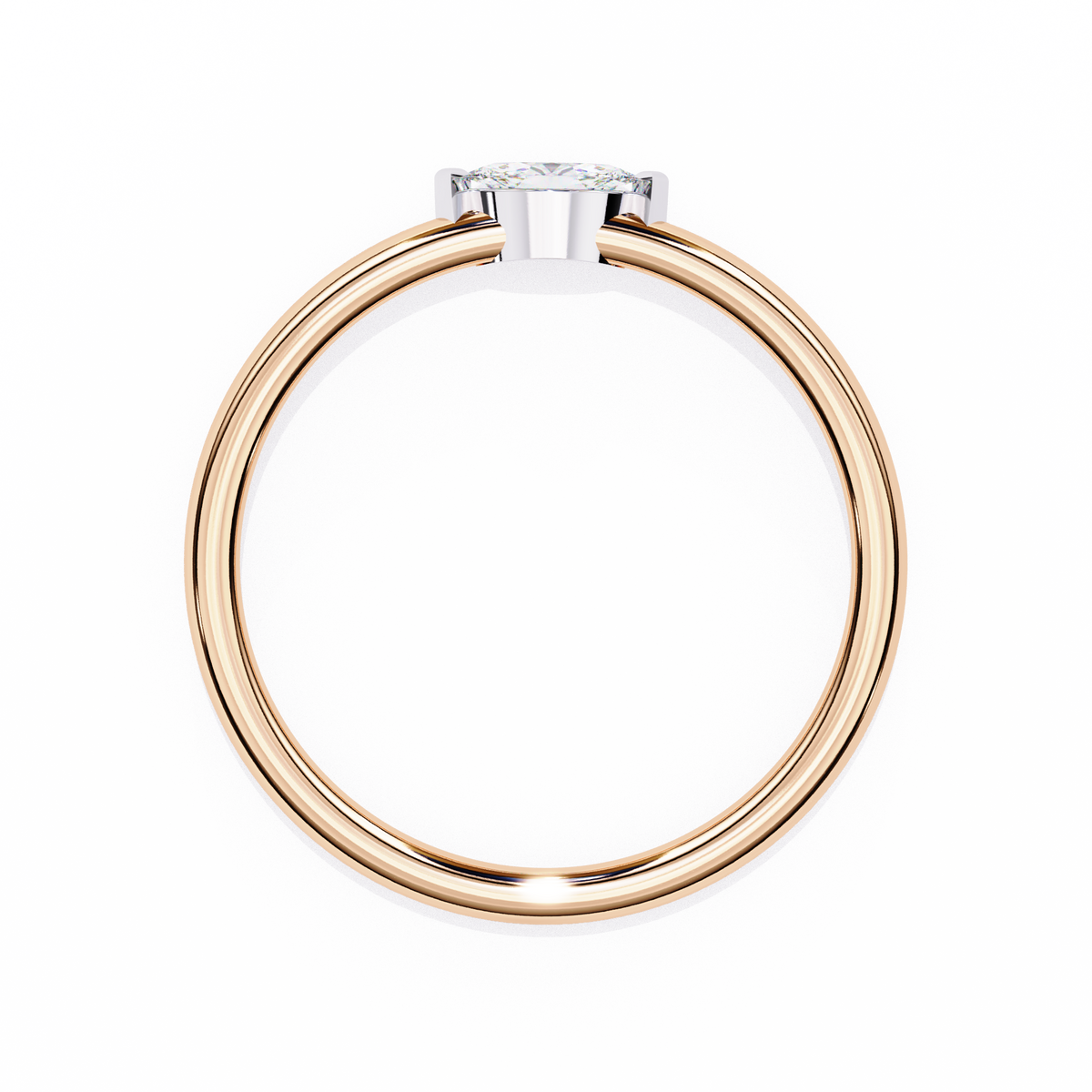 Marquise Solitaire Diamond Ring Rose Gold 