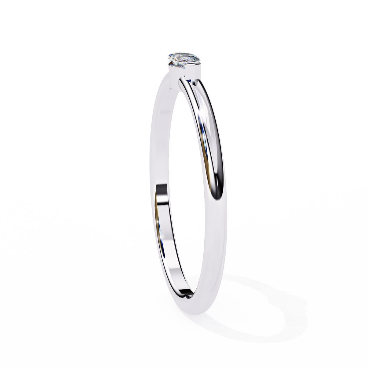 Marquise Solitaire Diamond Ring White Gold 