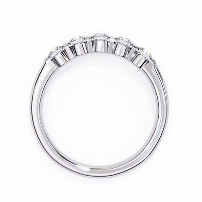 Five Stone Diamond Band White Gold