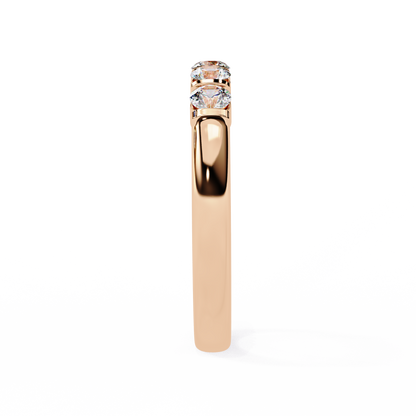 Five Stone Diamond Band Rose Gold