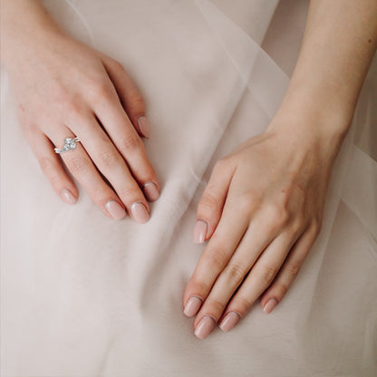 Trinity Pear Diamond Ring White Gold