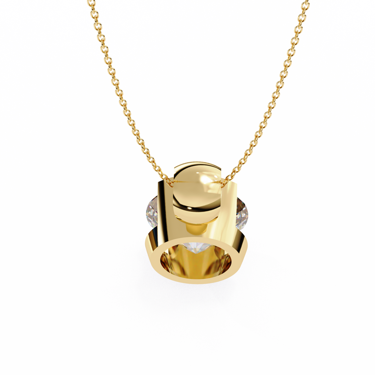 Eternal Solitaire Pendant Yellow Gold