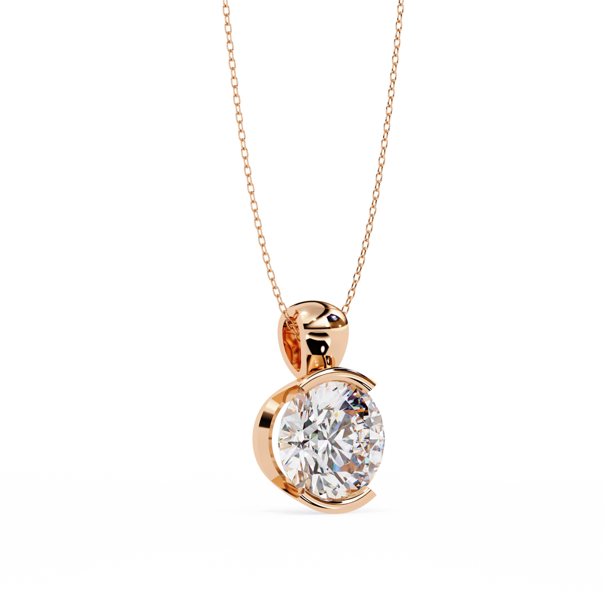 Eternal Solitaire Pendant Rose Gold