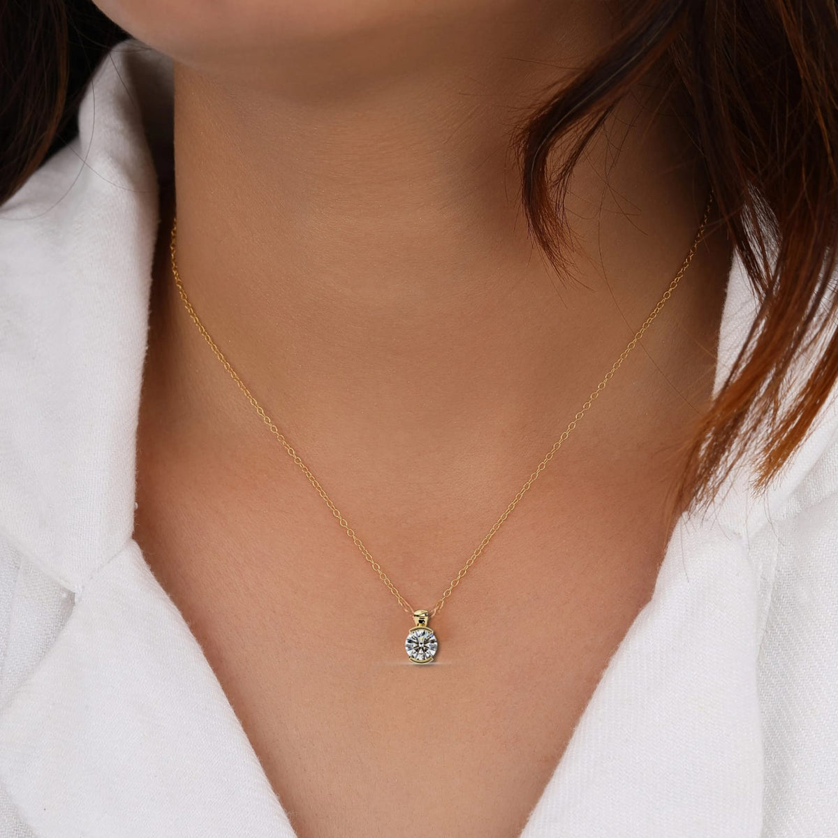 Eternal Solitaire Pendant Yellow Gold
