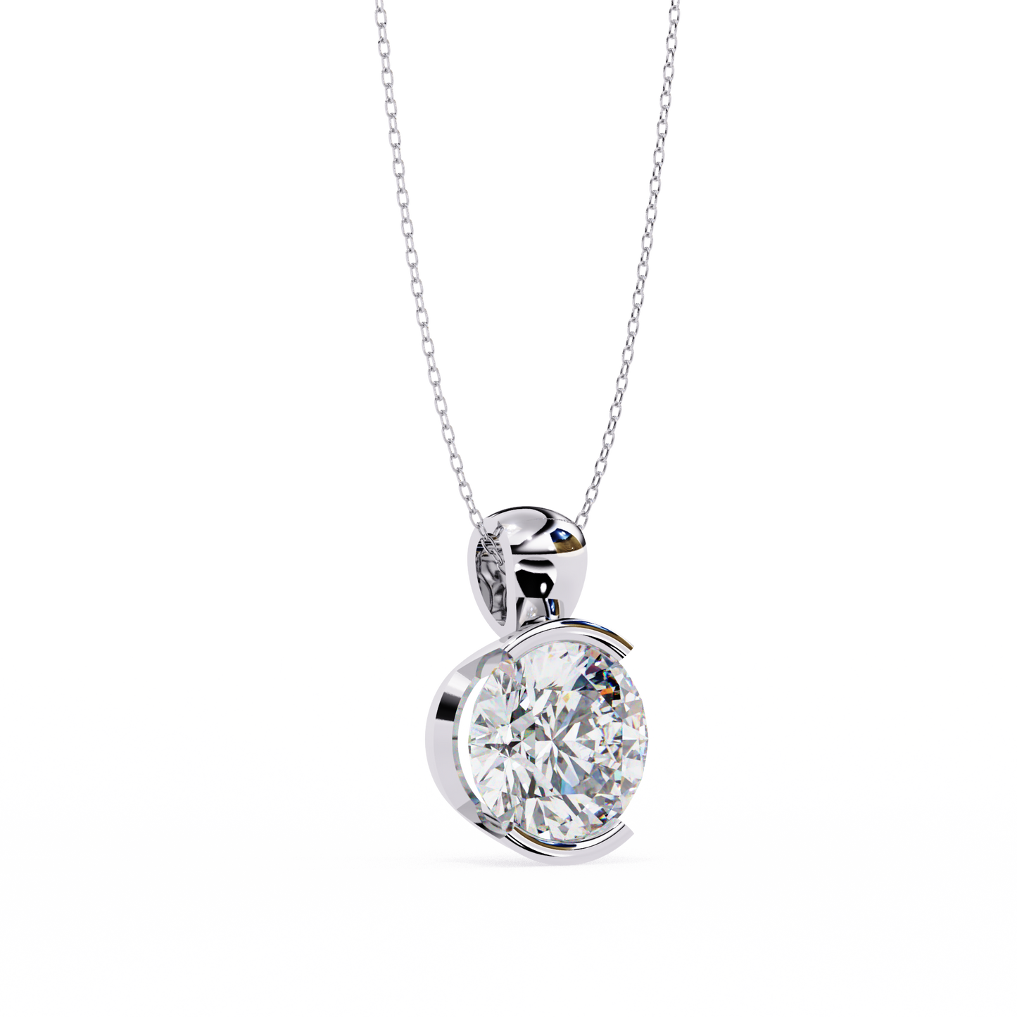 Eternal Solitaire Pendant White Gold