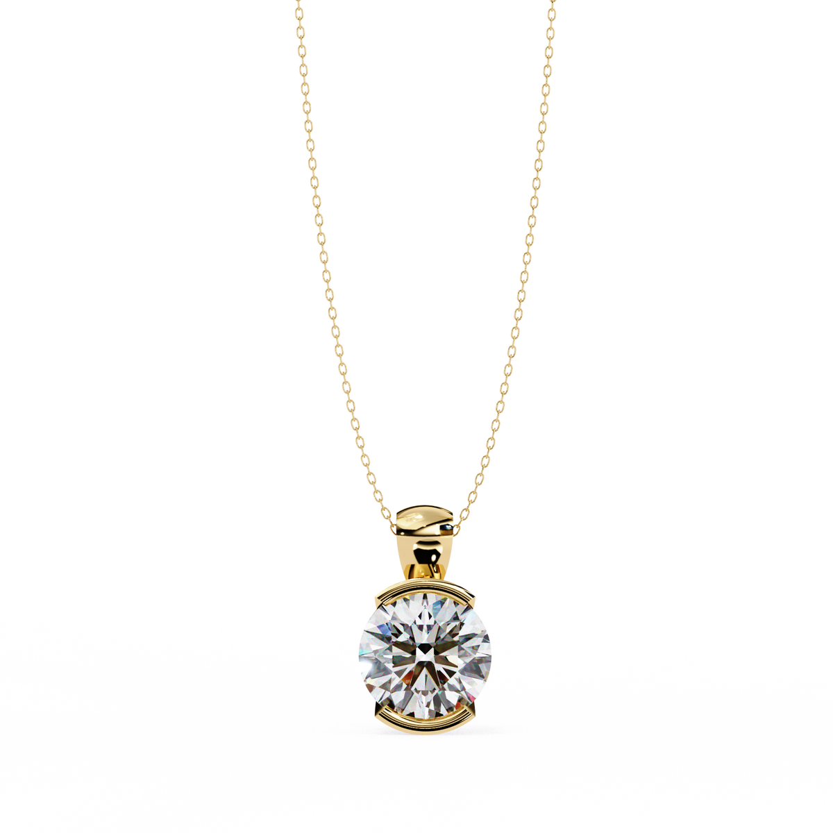 Eternal Solitaire Pendant Yellow Gold