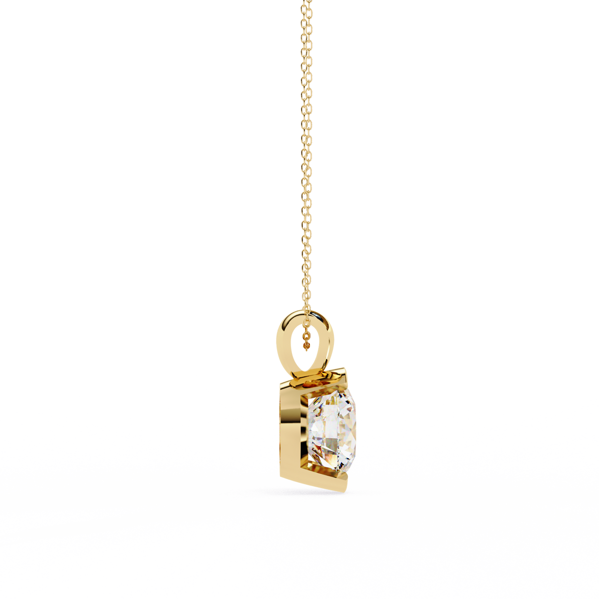 Eternal Solitaire Pendant Yellow Gold