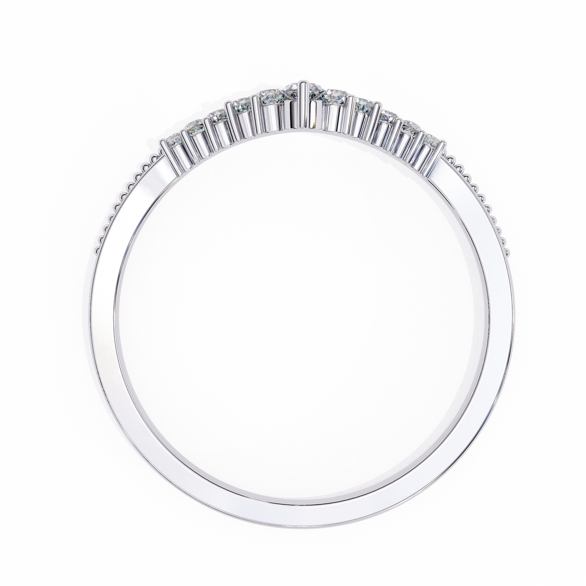 Regal Tiara Diamond Ring White Gold