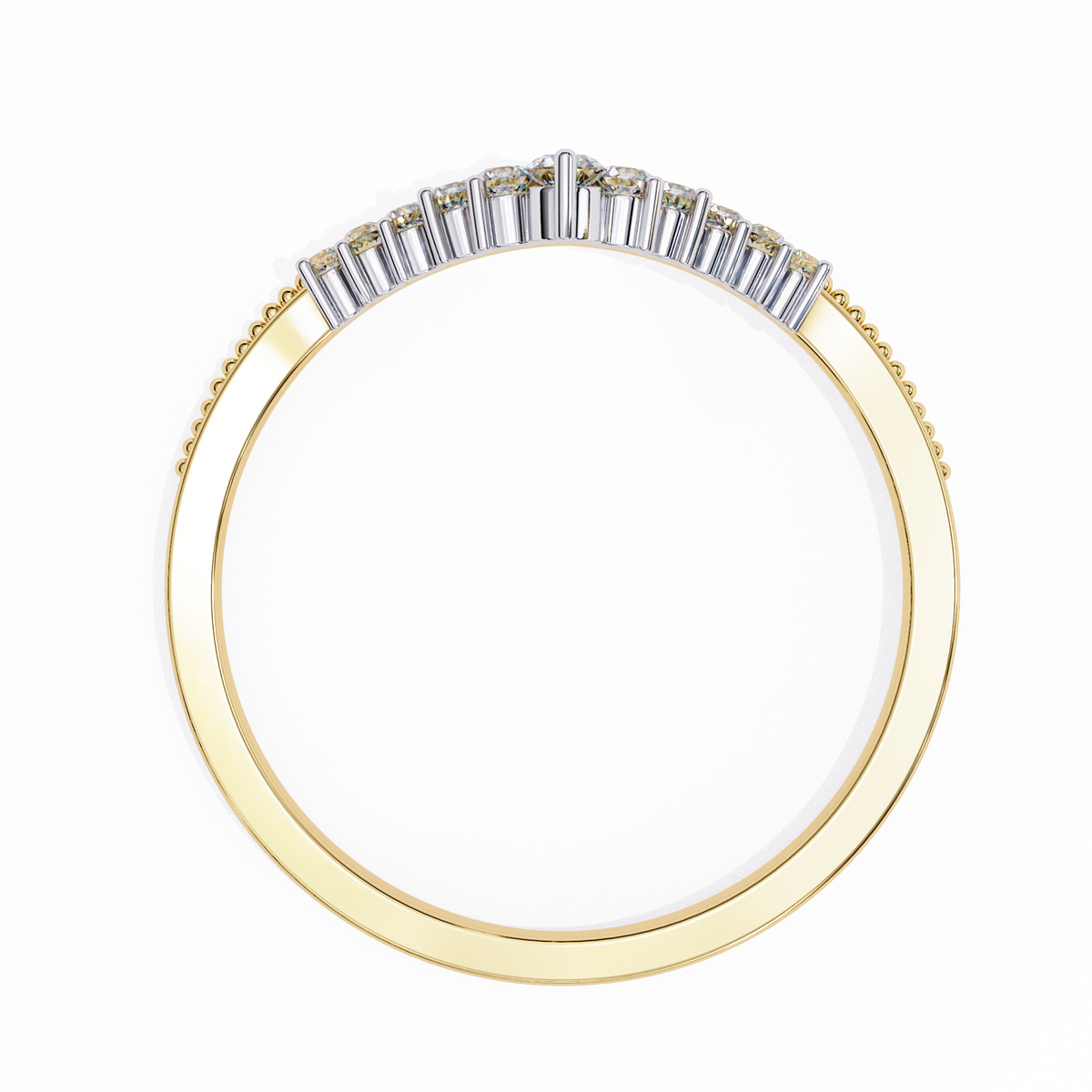Regal Tiara Diamond Ring Yellow Gold
