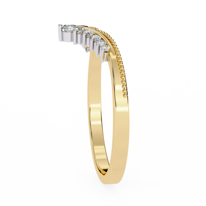 Regal Tiara Diamond Ring Yellow Gold