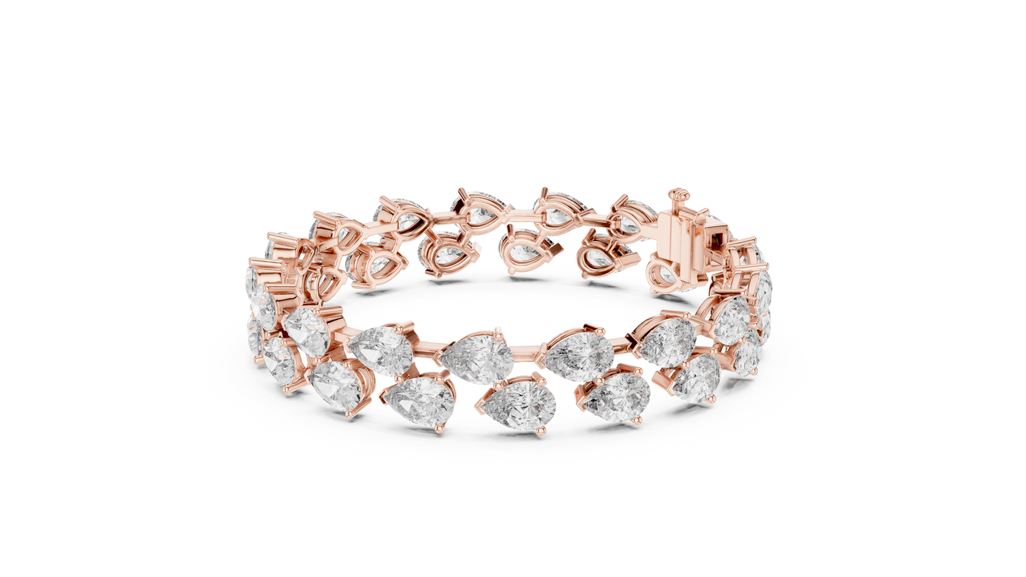 Pear Shape Diamond Tennis Bracelet