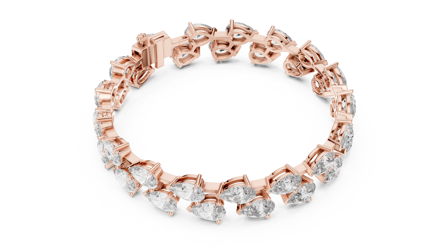 Pear Shape Diamond Tennis Bracelet