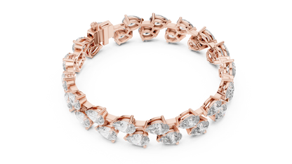 Pear Shape Diamond Tennis Bracelet