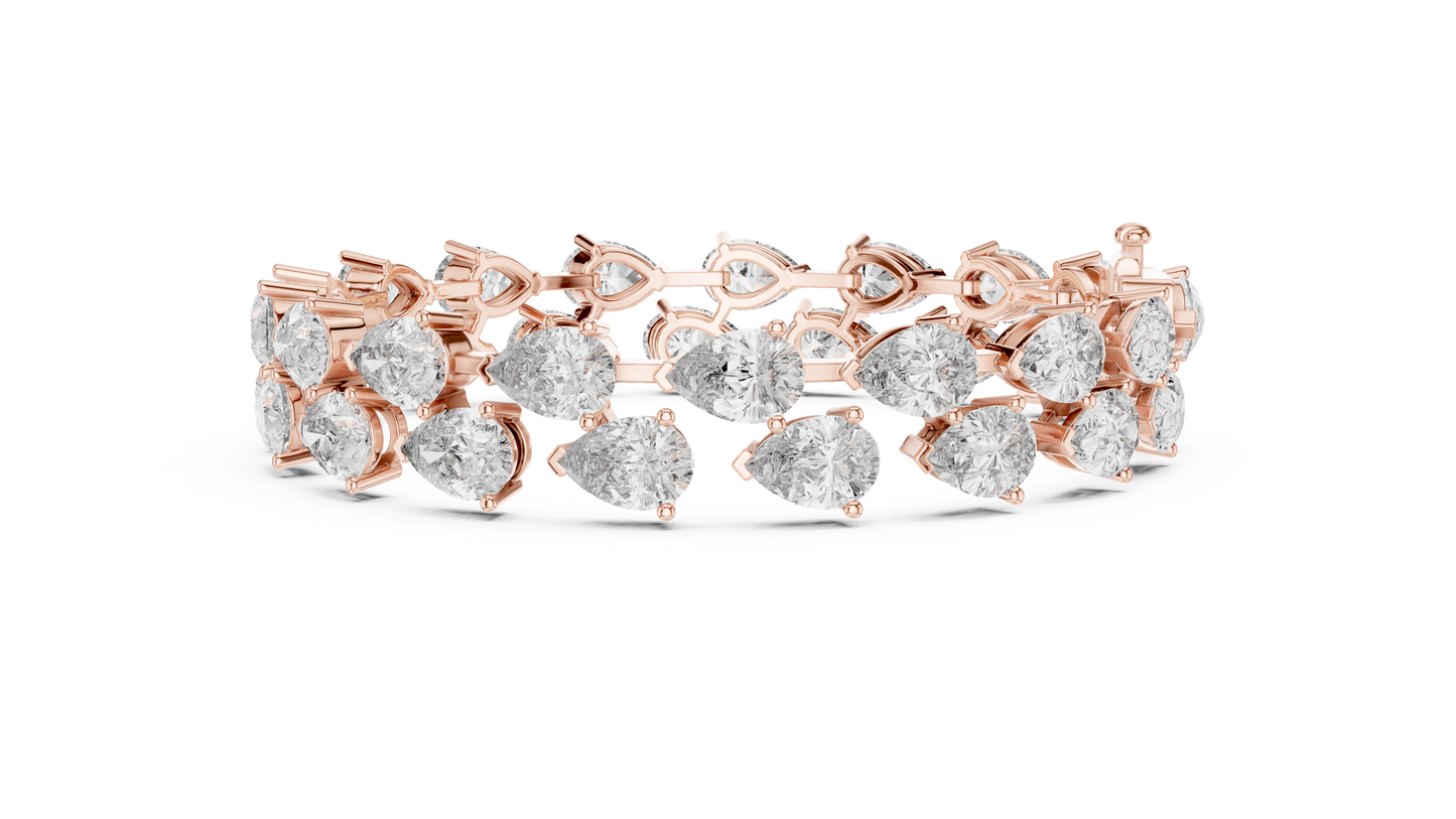 Pear Shape Diamond Tennis Bracelet