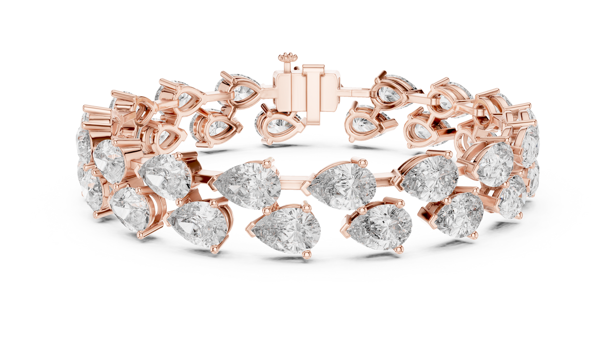 Pear Shape Diamond Tennis Bracelet