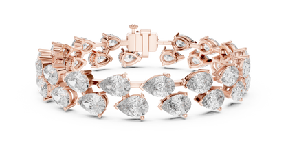Pear Shape Diamond Tennis Bracelet