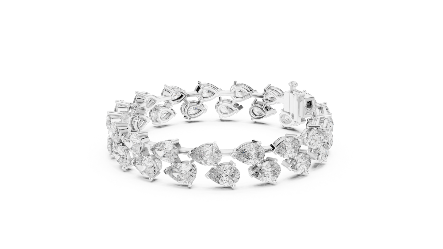 Pear Shape Diamond Tennis Bracelet