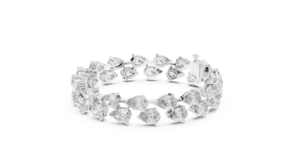 Pear Shape Diamond Tennis Bracelet