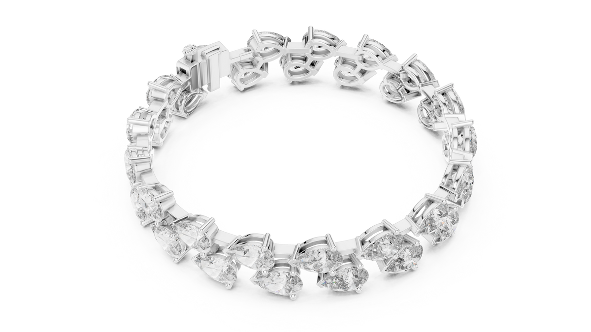 Pear Shape Diamond Tennis Bracelet