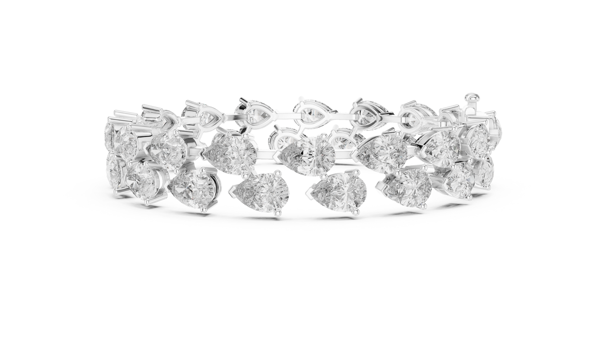Pear Shape Diamond Tennis Bracelet