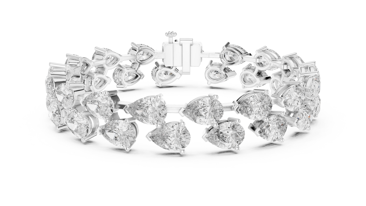 Pear Shape Diamond Tennis Bracelet