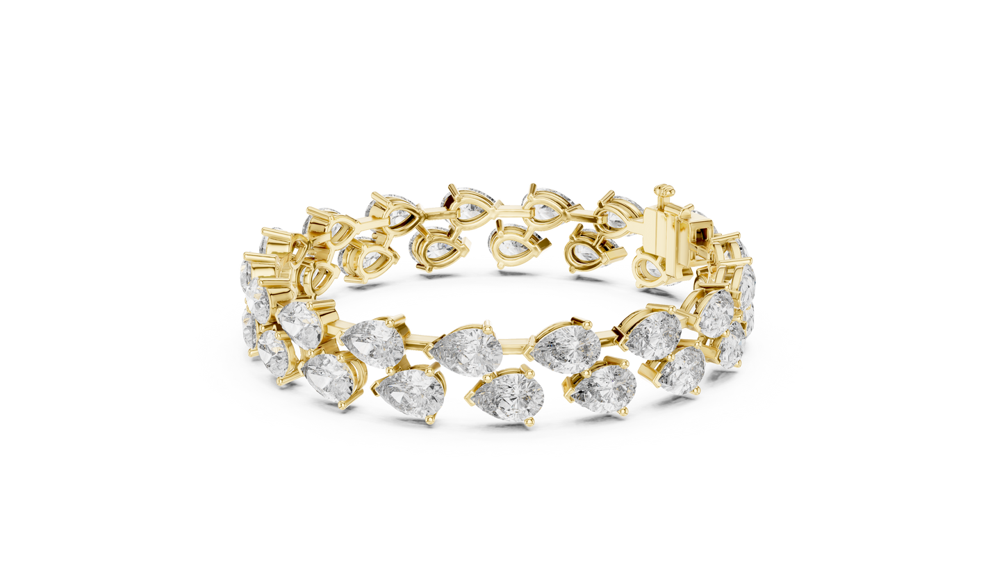 Pear Shape Diamond Tennis Bracelet