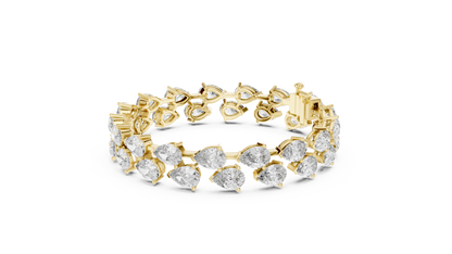 Pear Shape Diamond Tennis Bracelet