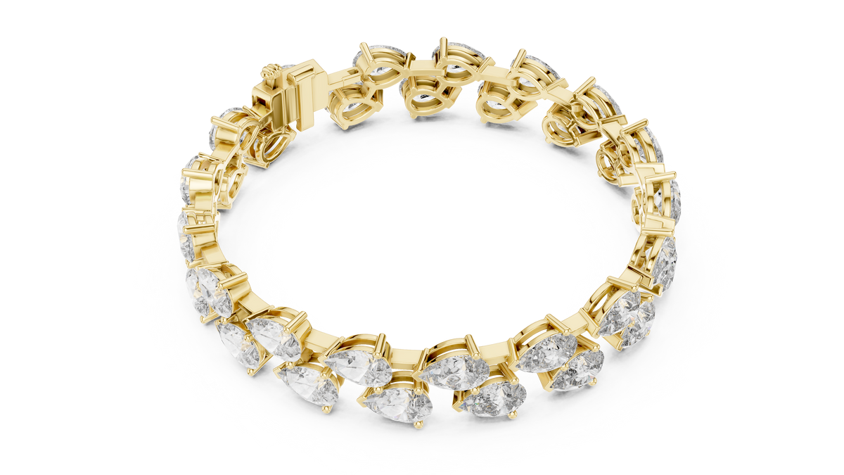 Pear Shape Diamond Tennis Bracelet