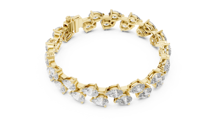 Pear Shape Diamond Tennis Bracelet