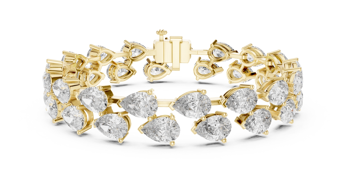 Pear Shape Diamond Tennis Bracelet