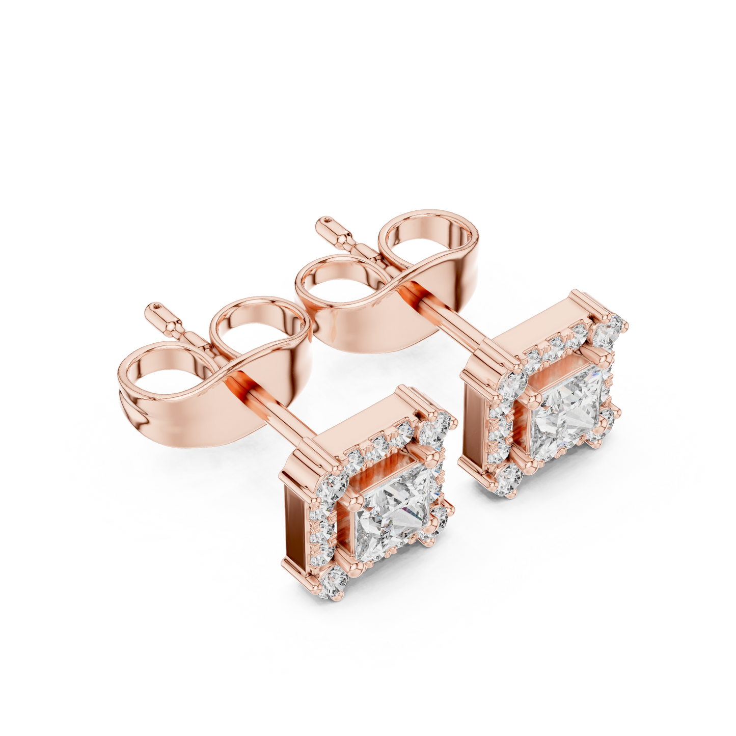 Diamond Radiant Sunburst Spiked Studs