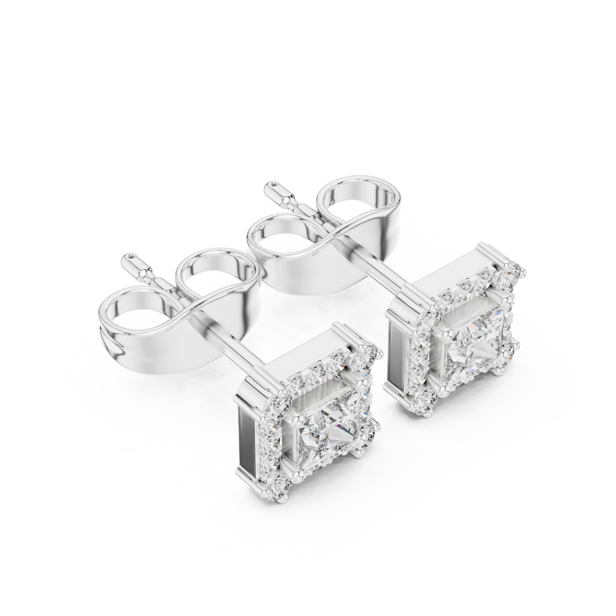 Diamond Radiant Sunburst Spiked Studs