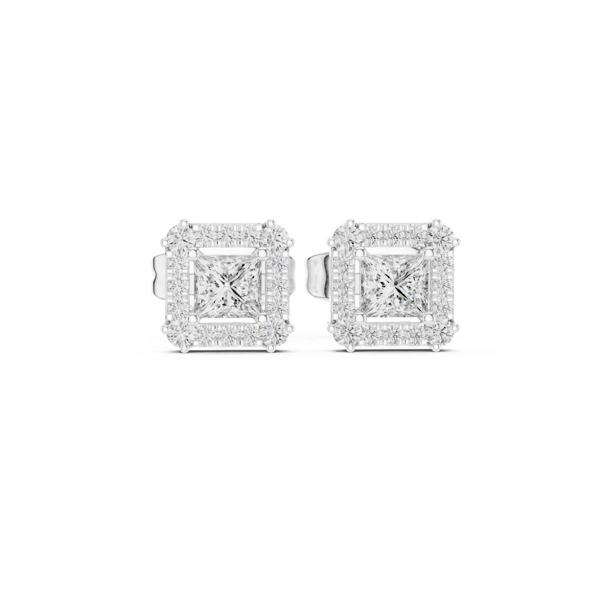 Diamond Radiant Sunburst Spiked Studs