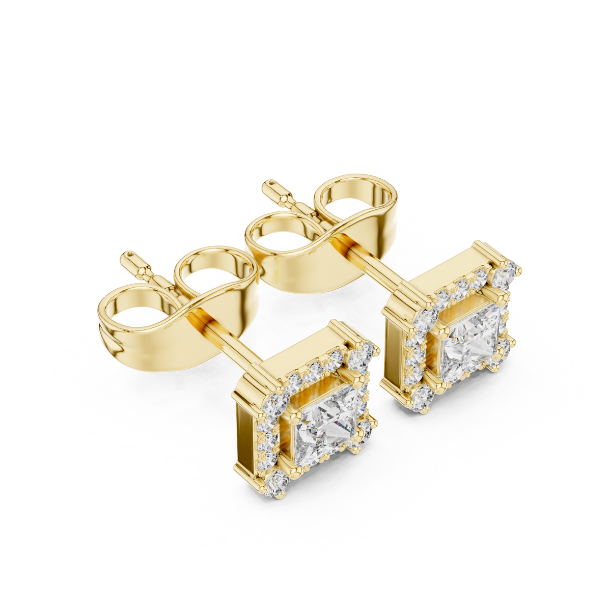 Diamond Radiant Sunburst Spiked Studs