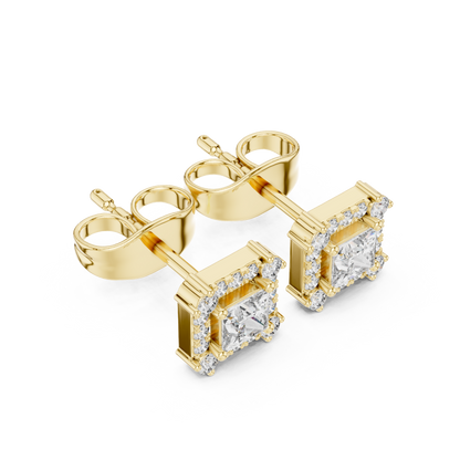 Diamond Radiant Sunburst Spiked Studs