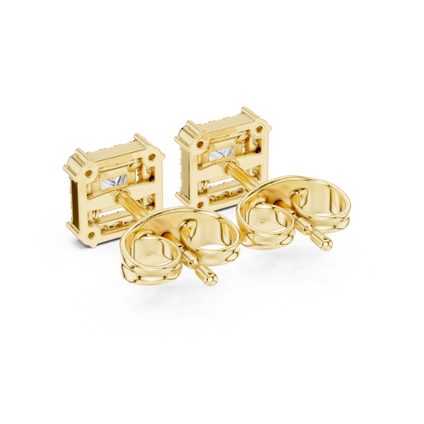 Diamond Radiant Sunburst Spiked Studs