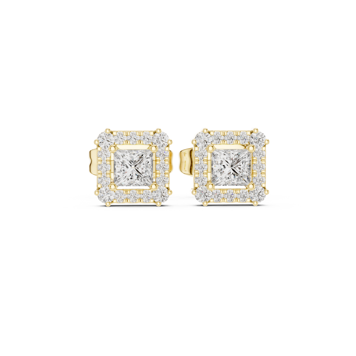 Diamond Radiant Sunburst Spiked Studs