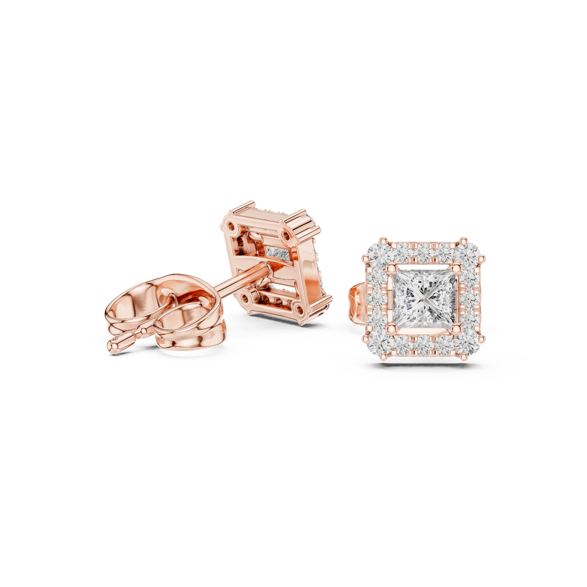 Diamond Radiant Sunburst Spiked Studs