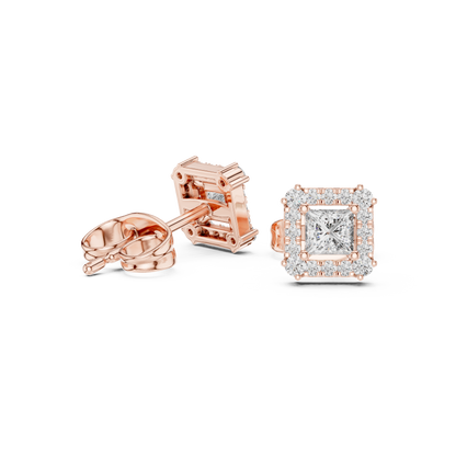 Diamond Radiant Sunburst Spiked Studs