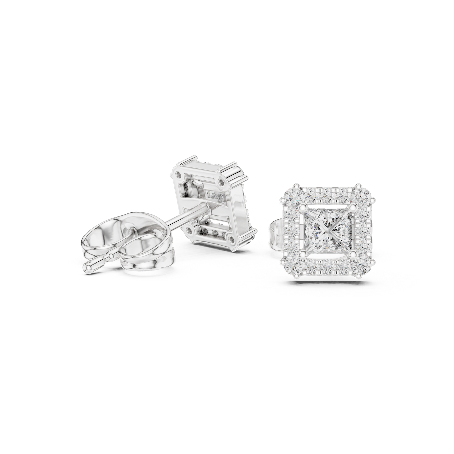 Diamond Radiant Sunburst Spiked Studs