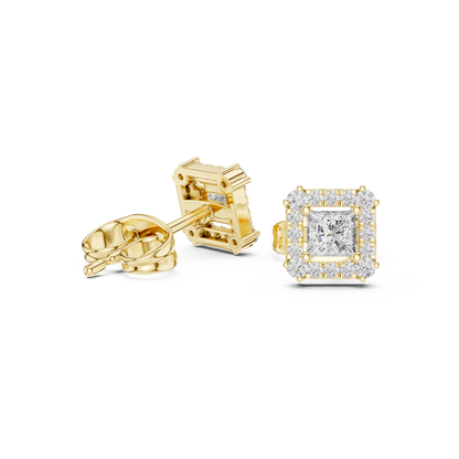 Diamond Radiant Sunburst Spiked Studs