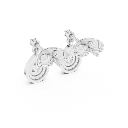 Elegant Pear-Cut Drop Earrings with Diamond Halo
