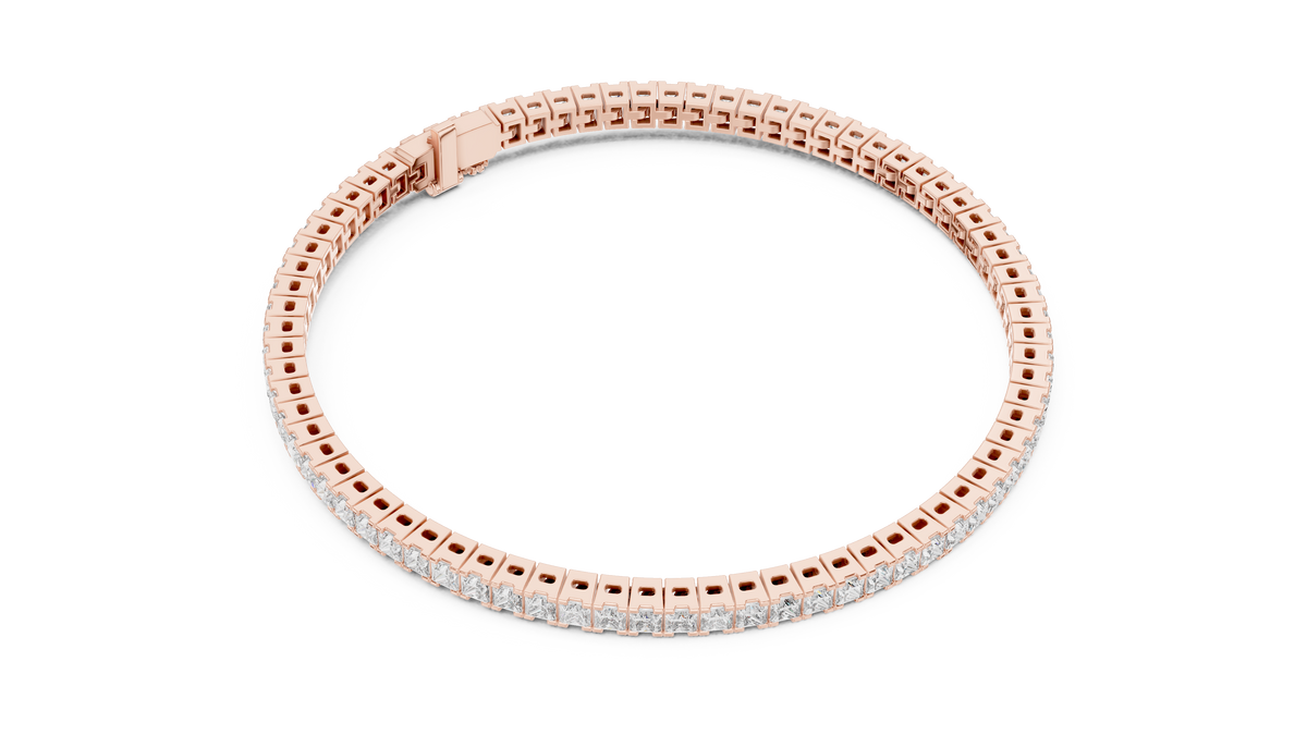 The Princess Cut Diamond Tennis Bracelet