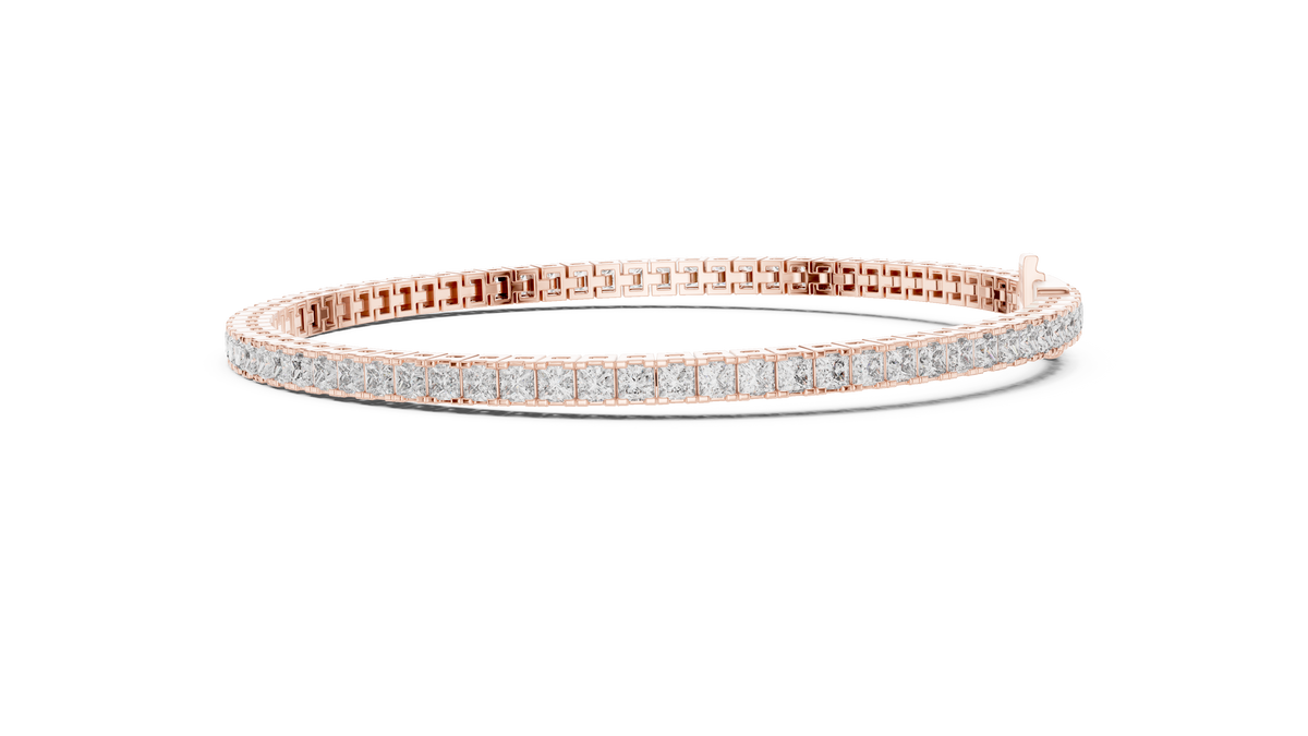 The Princess Cut Diamond Tennis Bracelet
