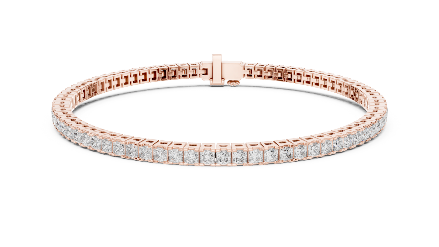 The Princess Cut Diamond Tennis Bracelet