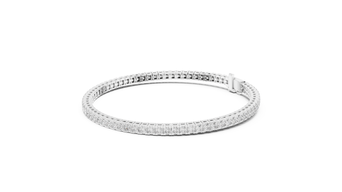 The Princess Cut Diamond Tennis Bracelet
