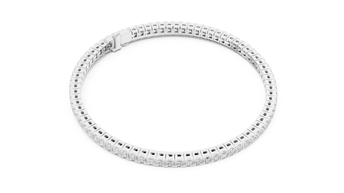 The Princess Cut Diamond Tennis Bracelet