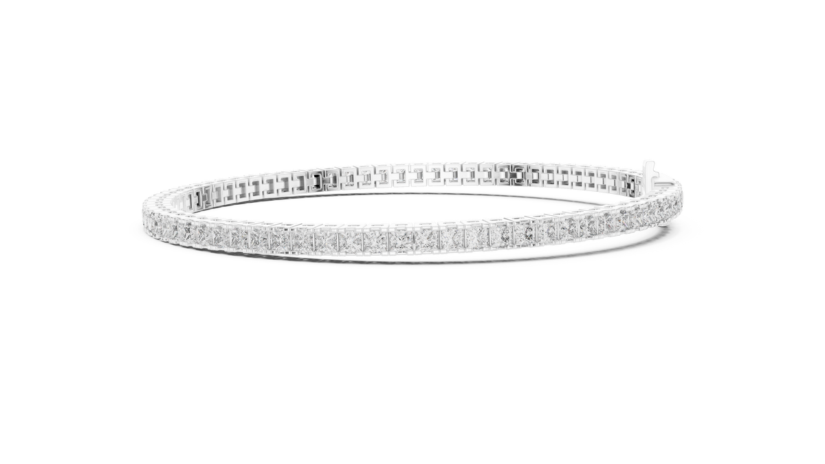The Princess Cut Diamond Tennis Bracelet