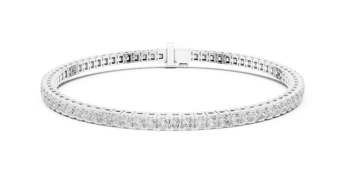 The Princess Cut Diamond Tennis Bracelet
