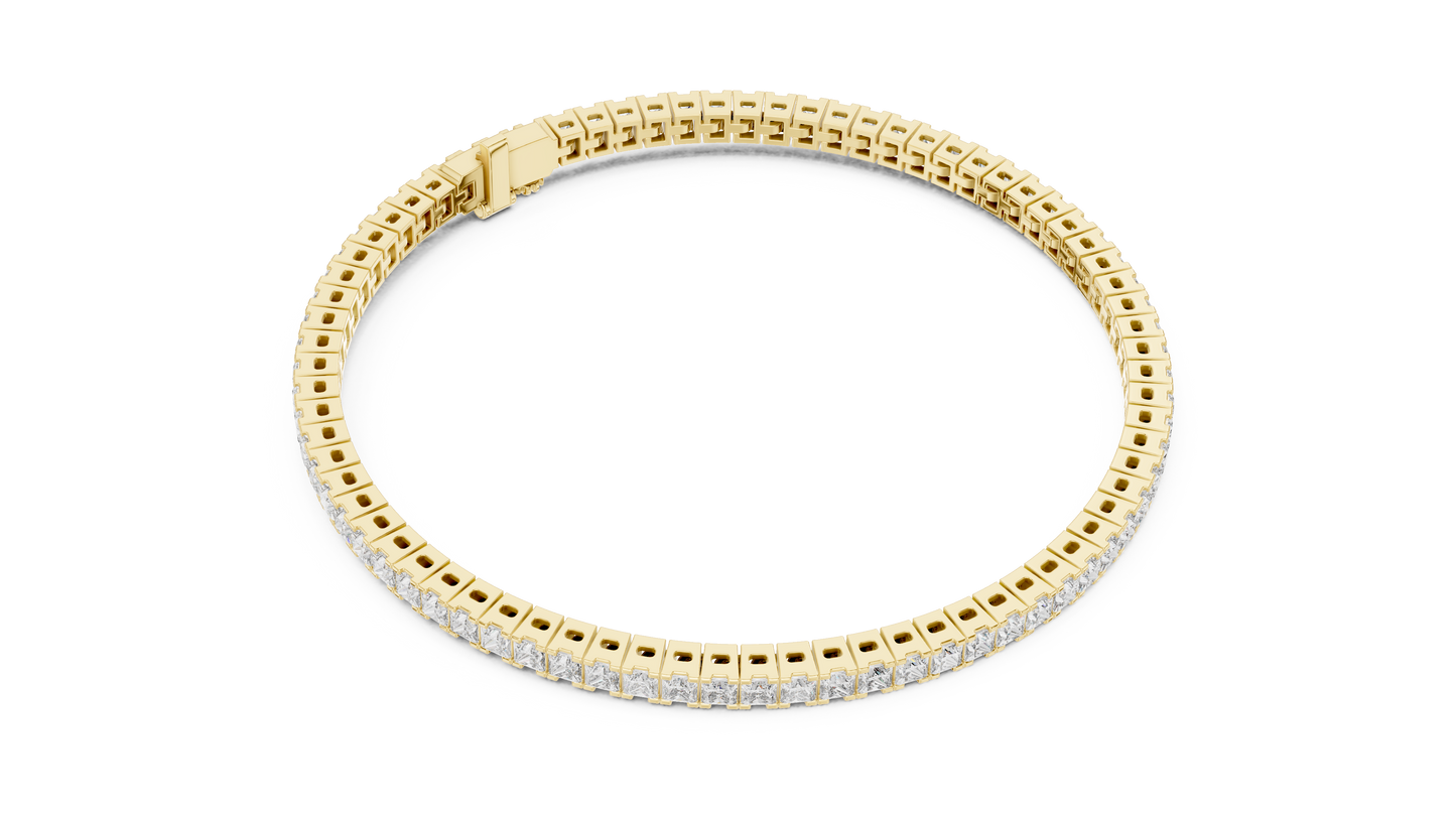The Princess Cut Diamond Tennis Bracelet